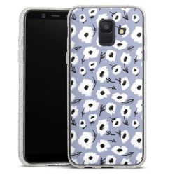 Silicone Glitter Case silver glitter