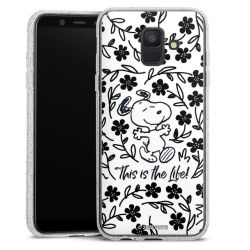 Silicone Glitter Case silver glitter