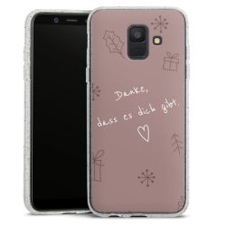 Silikon Glitter Case transparent-silber