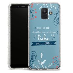 Silikon Glitter Case transparent-silber