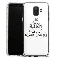 Silikon Glitter Case transparent-silber