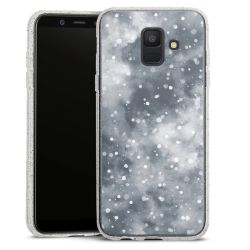 Silicone Glitter Case silver glitter