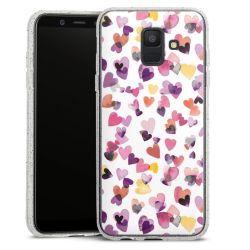 Silicone Glitter Case silver glitter