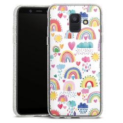 Silicone Glitter Case silver glitter