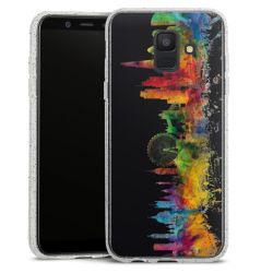 Silicone Glitter Case silver glitter