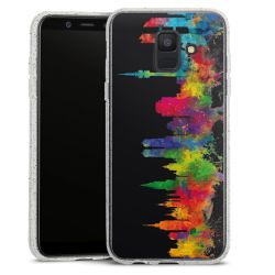 Silicone Glitter Case silver glitter