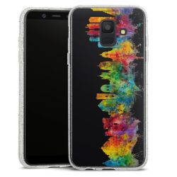 Silicone Glitter Case silver glitter