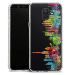 Silicone Glitter Case silver glitter