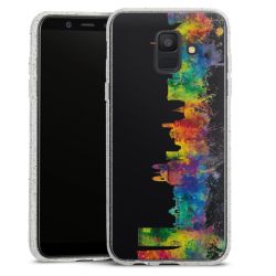 Silicone Glitter Case silver glitter