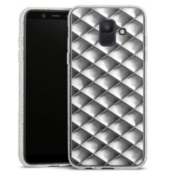 Silicone Glitter Case silver glitter