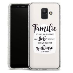 Silikon Glitter Case transparent-silber