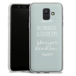 Silikon Glitter Case transparent-silber