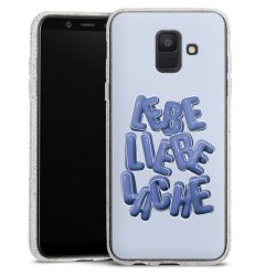 Silicone Glitter Case silver glitter