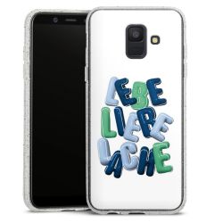 Silicone Glitter Case silver glitter