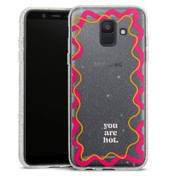 Silicone Glitter Case silver glitter