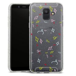 Silicone Glitter Case silver glitter