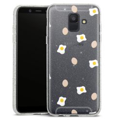 Silicone Glitter Case silver glitter