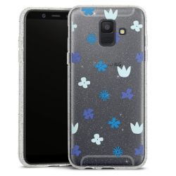 Silicone Glitter Case silver glitter