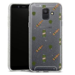 Silicone Glitter Case silver glitter