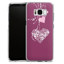 Silicone Glitter Case silver glitter