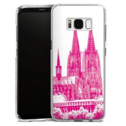 Silikon Glitter Case transparent-silber