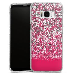 Silicone Glitter Case silver glitter