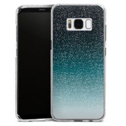 Silicone Glitter Case silver glitter