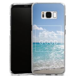 Silikon Glitter Case transparent-silber