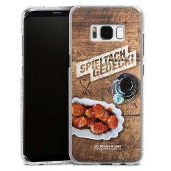 Silikon Glitter Case transparent-silber