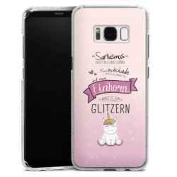 Silikon Glitter Case transparent-silber