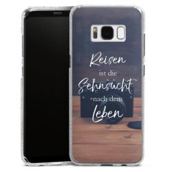 Silikon Glitter Case transparent-silber