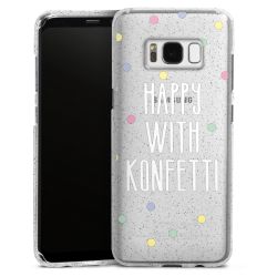 Silikon Glitter Case transparent-silber