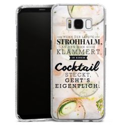 Silikon Glitter Case transparent-silber