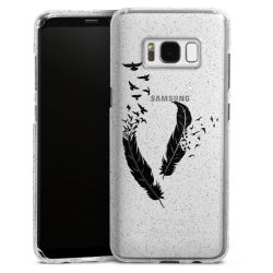 Silicone Glitter Case silver glitter