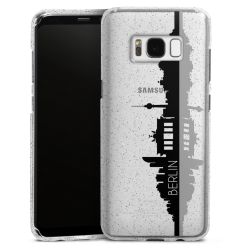 Silikon Glitter Case transparent-silber