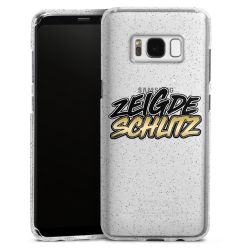 Silikon Glitter Case transparent-silber