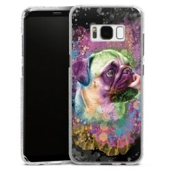 Silikon Glitter Case transparent-silber