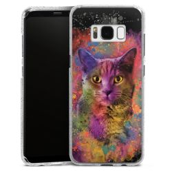 Silikon Glitter Case transparent-silber