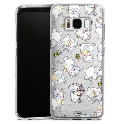 Silikon Glitter Case transparent-silber