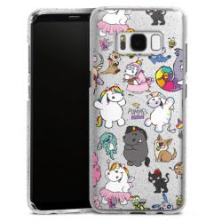 Silikon Glitter Case transparent-silber