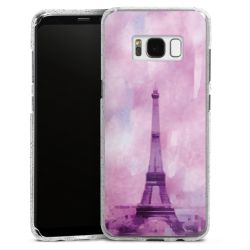 Silikon Glitter Case transparent-silber