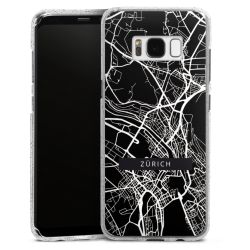 Silikon Glitter Case transparent-silber