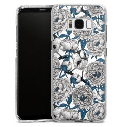 Silicone Glitter Case silver glitter