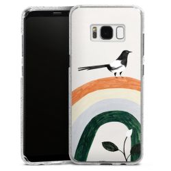 Silikon Glitter Case transparent-silber