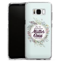 Silikon Glitter Case transparent-silber