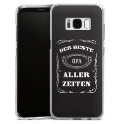 Silikon Glitter Case transparent-silber