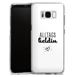 Silikon Glitter Case transparent-silber