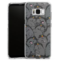 Silikon Glitter Case transparent-silber