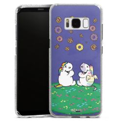 Silikon Glitter Case transparent-silber