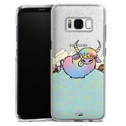 Silikon Glitter Case transparent-silber